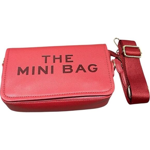 THE MINI BAG Cherry Red Shoulder Crossbody Bag - Picture 2 of 11